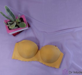 تصویر سوتین زنانه اسفنجی لیزری با طرح راه راه Women's laser sponge bra with striped design