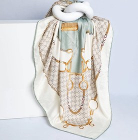 تصویر روسری ابریشم ژاکارد - 4 