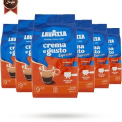 تصویر 6 بسته دانه قهوه لاوازا lavazza مدل کرما اِ گاستو اسپرسو فورته Crema e gusto espresso forte یک کیلویی 