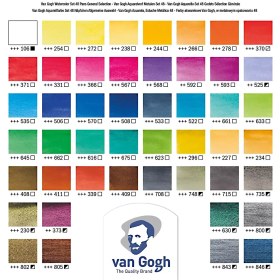 تصویر آبرنگ ونگوگ 48 رنگ فلزی 