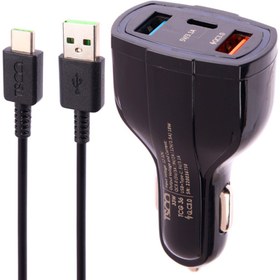 تصویر شارژر فندکی فست شارژ TSCO TCG 36 3A QC3.0 PD 33W + کابل تایپ سی TSCO TCG 36 3A QC3.0 PD 33W Car Charger + Type-C Cable