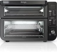 تصویر Ninja DCT402BK 13-in-1 Double Oven with FlexDoor, FlavorSeal &amp; Smart Finish, Rapid Top Oven, Convection and Air Fry Bottom Bake, Roast, Toast, Fry, Pizza More, Black 