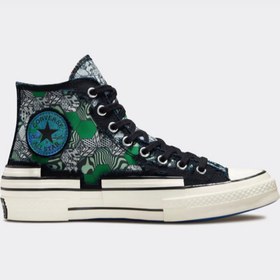 تصویر کتانی کانورس ساقدار مدل trippy heel رنگ مشکی با رویه دولایه - ۴ Converse 1970 high top trippy heel