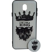 تصویر کاور کد 4111 مناسب برای گوشی موبایل سامسونگ J730 (J7 Pro) پاپ سوکت دار طرح کینگ 