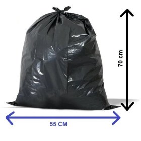 تصویر کیسه زباله مشکی بدون دسته سایزبندی - 5 کیلوگرم - 140*120 