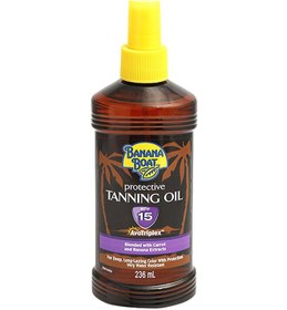 تصویر روغن برنزه‌کننده محافظ با SPF 15 چندرنگ ۲۳۶ میلی‌لیتر برند banana boat SPF 15 Protective Tanning Oil Multicolour 236ml