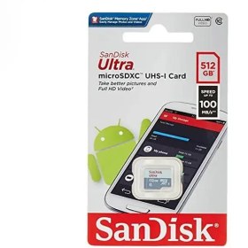 تصویر کارت حافظه microSDXC سن دیسک 512GB مدل Ultra 100MB/s SanDisk Ultra microSDXC 512GB