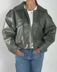 تصویر کت چرم جیب پاکتی کد 100138 