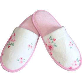 تصویر دمپایی حوله ای لیلیوم سفید سایز 40 