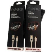 تصویر كابل پاوربانكي لايتنينگ كوتاه wolf آيفون 