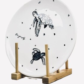 تصویر بشقاب پلو طرح لاکپشت کد 8 