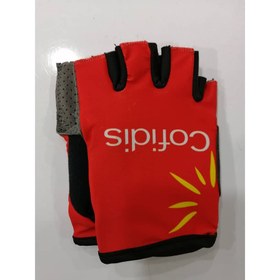 تصویر دستکش دوچرخه سواری اسپید مدل cofidis قرمز Cycling gloves