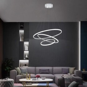 تصویر لوستر مدرن ۳ حلقه هوشمند 