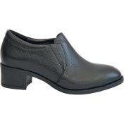 تصویر کفش پاشنه دار زنانه تمام چرم مدل 8260 رنگ مشکی 