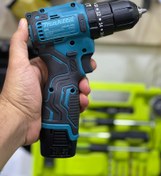 تصویر دریل شارژی ماکیتا مدل 24V با موتور براشلس و سه نظام فلزی 