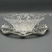 تصویر ظرف عسل با قاشق سیلور کویین آن کد 6860 