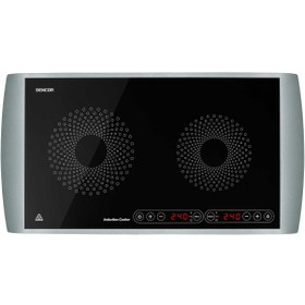 تصویر اجاق گاز القایی سنکور مدل SCP 5303GY دوشعله Sencor SCP 5303 GY Induction Cooktop