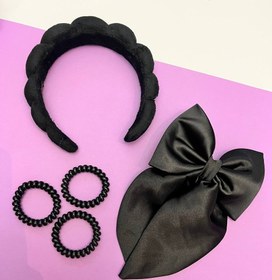 تصویر گل سر پاپیونی مشکی 