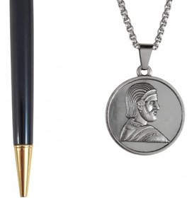 تصویر گردنبند طرح کوروش دو رو 