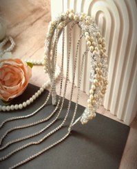 تصویر تل سر زنانه مدل دوبل آبشاری 