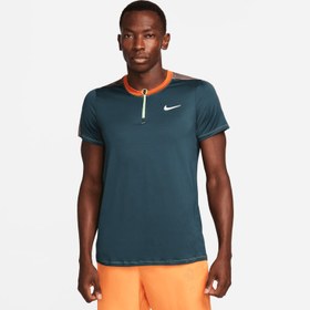 تصویر پلوشرت تنیس مردانه نایک NikeCourt Dri-FIT Advantage- سبز/بژ 