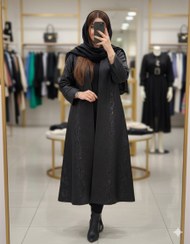 تصویر مانتو چرم ماربل 