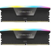 تصویر رم کامپیوتر کورسیر دو کاناله مدل Vengeance RGB فرکانس 6400 مگاهرتز DDR5 تایمینگ CL36 حافظه 32 گیگابایت Corsair Vengeance RGB Dual Channel CL36 6400MHz DDR5 32GB Computer RAM