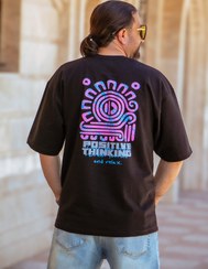 تصویر تیشرت چاپی مینیاتوری امشاپیا جنس ۲۸ نخ پنبه - سبز زیتونی / 3XL 