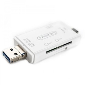 تصویر رم ریدر اورجینال USB3 و OTG Typc ,Micro ترکا (TREQA) مدل USB-6 TREQA otg converter