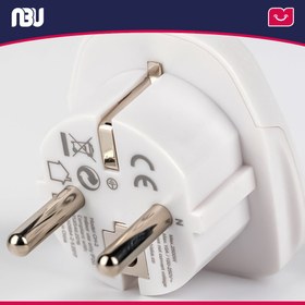 تصویر تبدیل 3به2 برق CH2 HISKA TRAVEL ADAPTOR CH2 HISKA