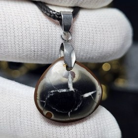 تصویر آویز گردنبند سنگ طبیعی سپتارین معدنی مراکش کد 35068 