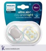 تصویر پستانک دو عددی اونت 18+ ماه شب و روز سری الترا ایر scf349/26 