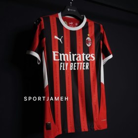 تصویر کیت آث میلان 2025 رنگ قرمز مشکی کیفیت +A تایلندی AC Milan 2025 kit, red, black, Thai A+ quality