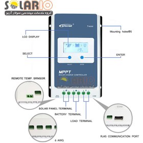 تصویر شارژ کنترلر 10A و 24V سری MPPT مدل Tracer1210A EPEVER Solar Charge Controller 10A MPPT Series Tracer1210A