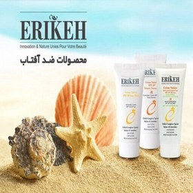 تصویر کرم ضد آفتاب پوست چرب و آکنه ای SPF50 اریکه ERIKEH (بژ تیره) اورجینال فرانسه 