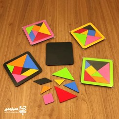 تصویر تانگرام چوبی 