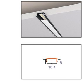 تصویر چراغ خطی توکار 16 میل کد LT - 16 - مشكي LINEAR LIGHT LT _ 16