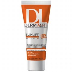 تصویر کرم ضد آفتاب رنگی شماره مناسب پوست چرب spf50 حجم 40میل درمالیفت 03 Dermalift Sunlift Spf50 Tinted Sunscreen Cream For Greasy Skin Types 40ml