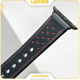 تصویر لارنس | قیمت و خرید بند اپل واچ Leather سری Jinya سایز 38/40/41mm رنگ Black 