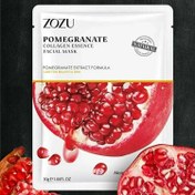 تصویر ماسک ورقه ای انار 30گرمی زوزو ا Zozu Pomegranate Collagen Essence Facial Mask 30g Zozu Pomegranate Collagen Essence Facial Mask 30g