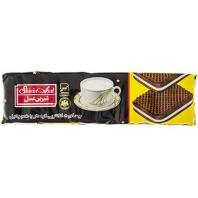 تصویر بیسکویت کاکائویی کرمدار با طعم وانیل شیرین عسل 120 گرمی بیسکویت و ویفر 120 شیرین‌عسل کرمدار کاکائویی با طعم وانیل