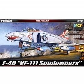 تصویر Academy 12232 1/48 مقیاس، F-4b (VF-111 SUNDOWNERS) هواپیمای جنگنده، کیت مدل پلاستیکی 