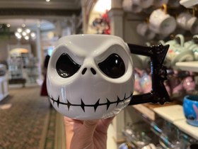 تصویر ماگ دیزنی جک کابوس کریسمس Jack Skellington Face Mug with Zero 