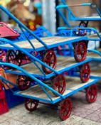 تصویر گاری چهار چرخ حمل بار با چرخ قوی سایز بزرگ مستحکم و بادوام Charkh gari