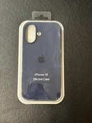 تصویر گارد آیفون ۱۶ رنگ سورمه ای مدل سیلیکونی اورجینال Guard iphone 16 blue model silicone