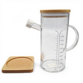 تصویر ظرف نگهداری روغن ۴۵۰ میلی‌لیتر طرح چوب زیره دار 