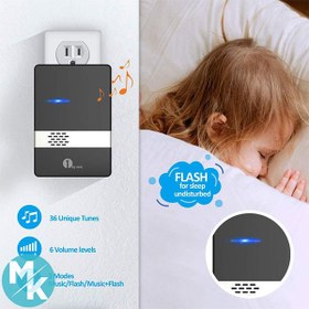 تصویر زنگ درب بی‌سیم برند 1byone مدل ‎AK3 