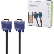 تصویر کابل تصویر10 متری VGA رویال (royal) کارتنی royal cable vga 10m