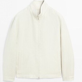 تصویر کت یقه قاضی 100% کتان ماسیمو دوتی Massimo Dutti 