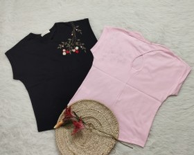 تصویر تیشرت پشت اشکی گلدوزی 